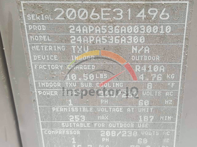 Carrier HVAC Age lookup by Serial number format #1 Sample #1