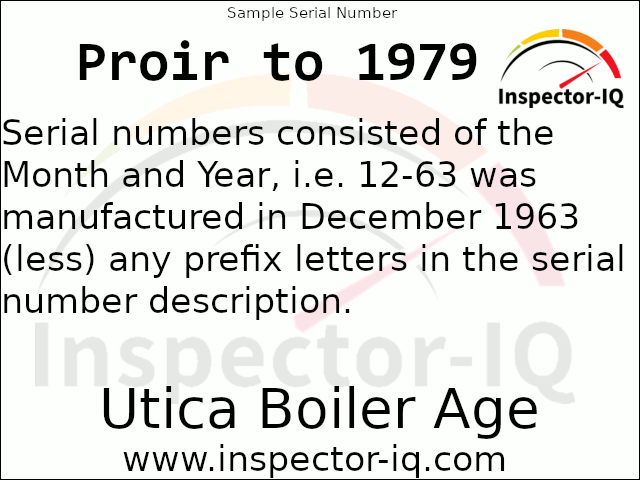 Utica Boiler Age Format prior to 1979
