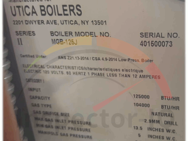 Utica Boiler Age y serial number