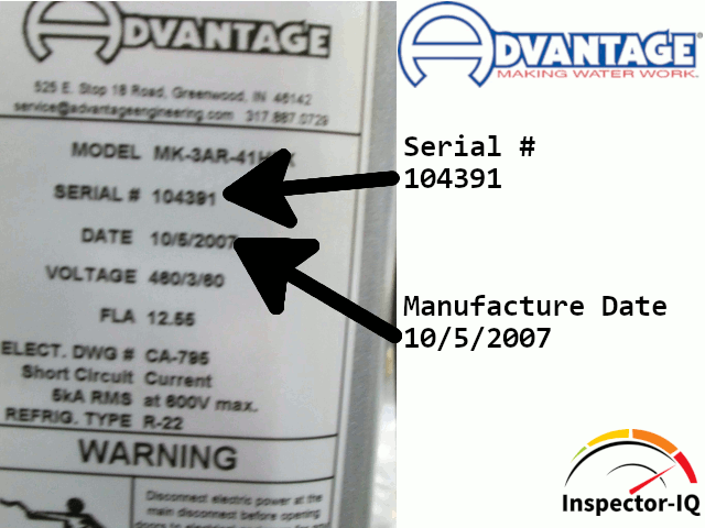 Advantage-HVAC Sample data plate 1