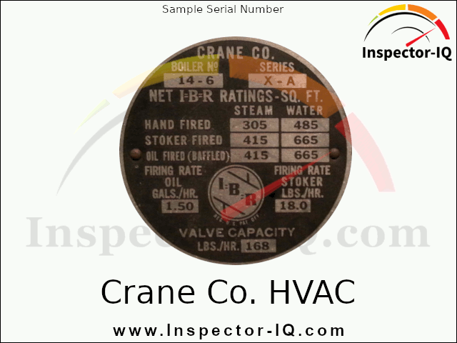 Crane Co Sample Data Plate