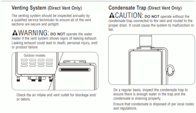 Tankless Water Heater Vent Inspection