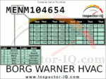 BORG WARNER SAMPLE DATAPLATE 1