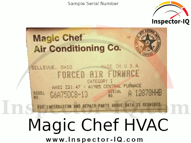 Magic Chef HVAC Age by Serial Number