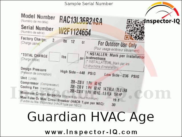 Guardian HVAC Age Sample Data plate 2 format 1
