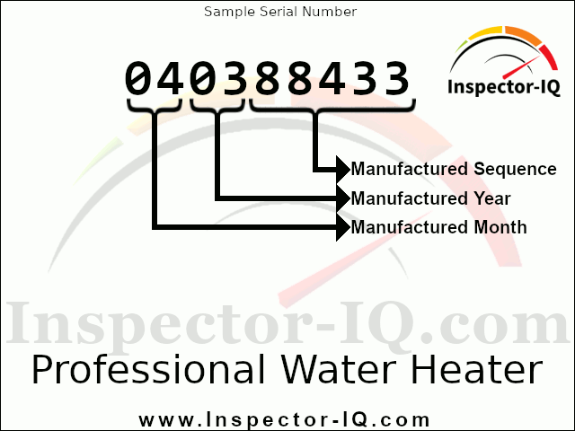 Professional Water Heater Data Plate Format 1