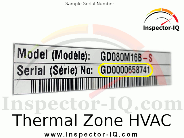 Theermal Zone HVAC Age data plate 1