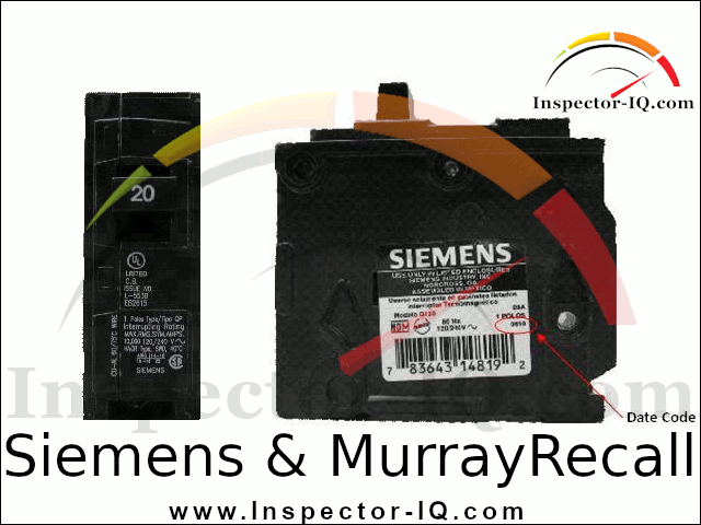 Siemens and Murray Circuit Breakers Recall