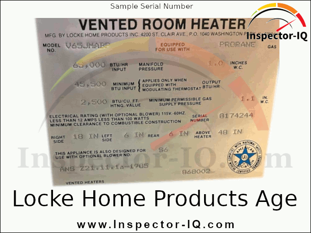 Locke Home Products HVAC Age Format 1 Sample 1